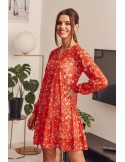 Two-piece red flower dress MP60993 - Online store - Boutique